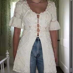 Anthropologie Knitted & Knotted Boho Sweater